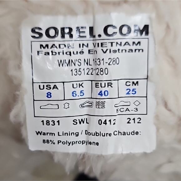 Sorel Tivoli Women's Waterproof Black and Tan Fur-Lined Winter Duck Boots Size 8 - Picture 9 of 9